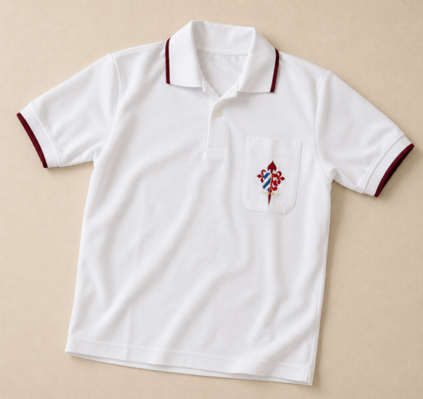 Chomba blanca - Uniforme Colegio San Carlos Borromeo.