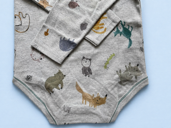 Body Tierra de Cuentos - Gris con animalitos