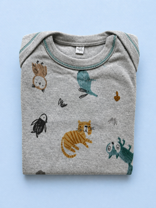 Body Tierra de Cuentos - Gris con animalitos