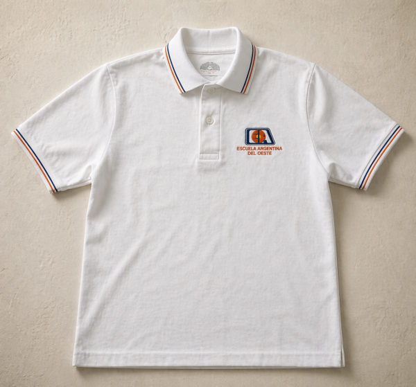 b7774aaa-c63c-476c-ad56-b9a4e1ebc933 Chomba blanca uniforme Escuela Argentina del oeste.