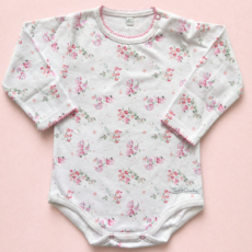 Body Tierra de Cuentos - Blanco con ramilletes rosa