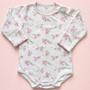 Body Tierra de Cuentos - Blanco con ramilletes rosa