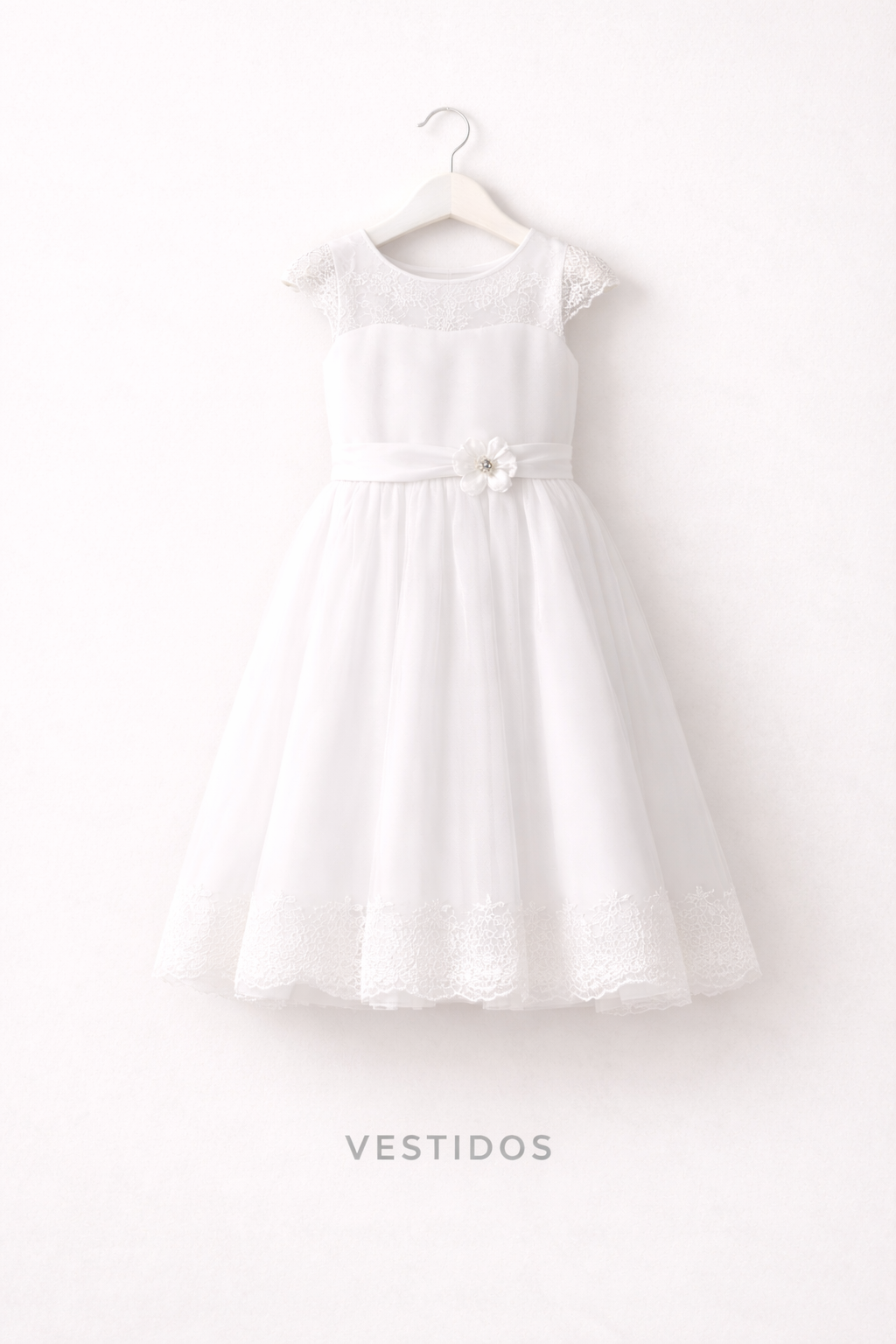 Vestido arreglo plateado.