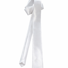 Corbata de raso blanca lisa