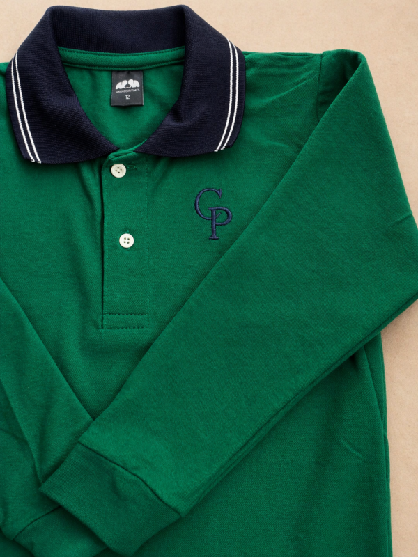 Chomba manga larga verde uniforme - Colegio del parque.