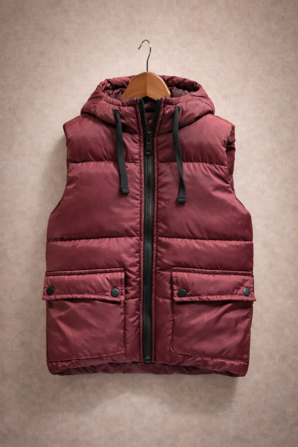 Chaleco con capucha - Bordo