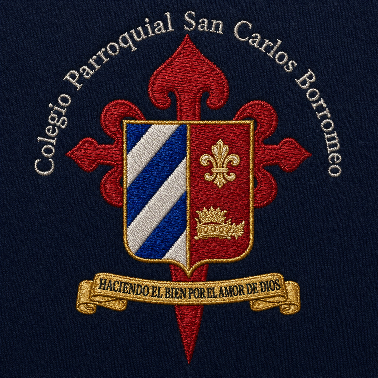Bermuda colegial - Uniforme Colegio San Carlos Borromeo.