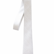 Corbata labrada blanca