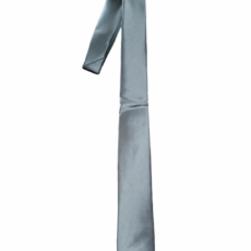 Corbata de raso gris lisa