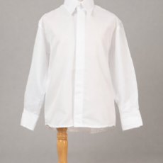 Camisa manga larga con fantasía (labrada) blanca - Rutilante