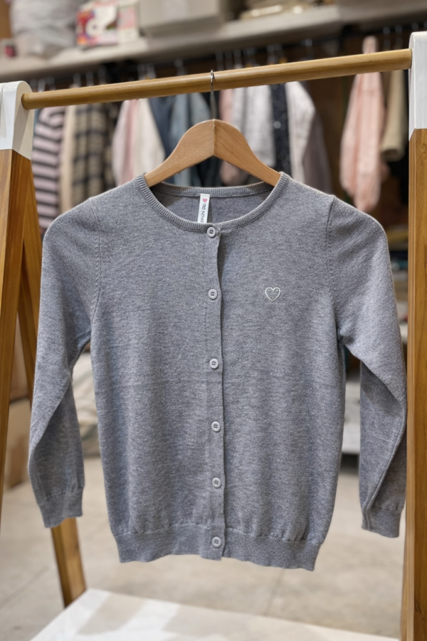 Cardigan gris claro