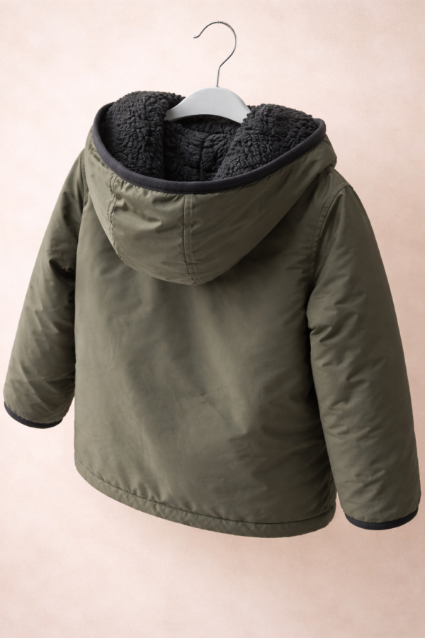 Campera impermeable forrada verde militar
