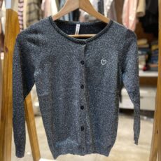 Cardigan gris oscuro con brillos