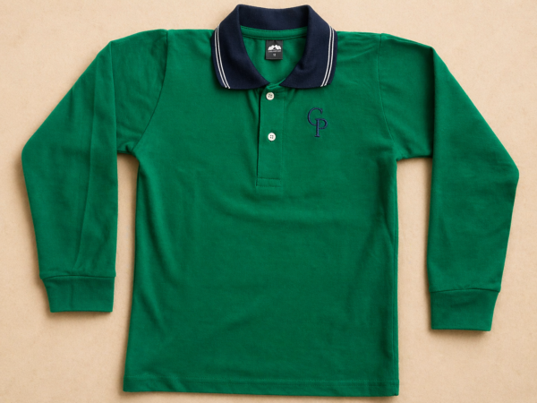 Chomba manga larga verde uniforme - Colegio del parque.