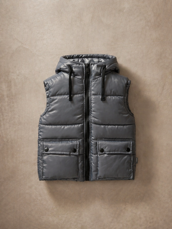 Chaleco con capucha - Gris