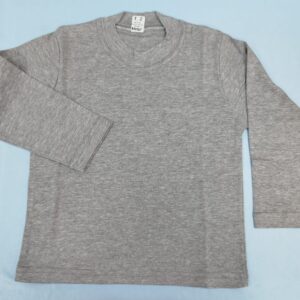 manga larga gris Remera manga larga gris colegial.