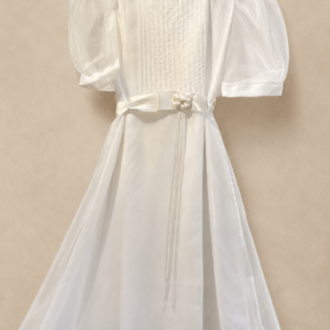 Vestido lazo con flor.