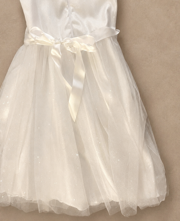Vestido doble falda blanco