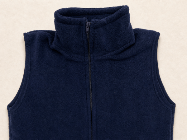 CHALECO POLAR AZUL 1 Chaleco polar azul colegial