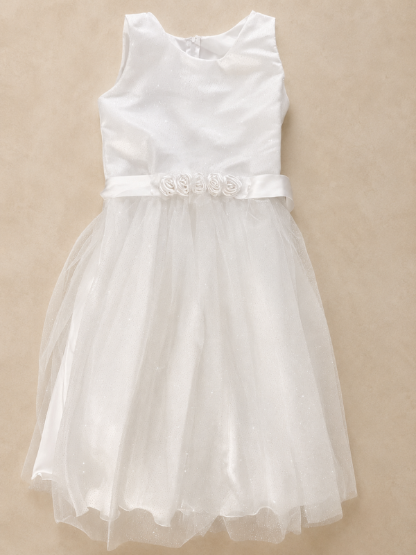 Vestido doble falda blanco