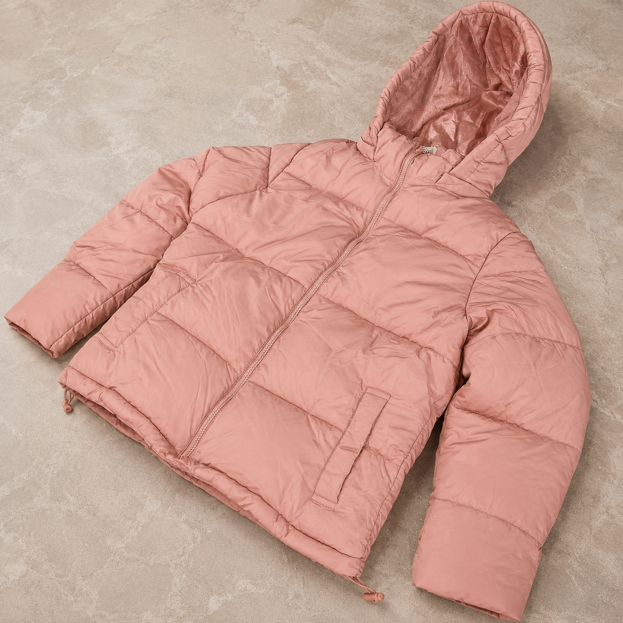 Campera abrigo de piel - Rosa.