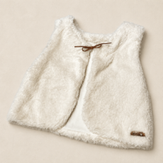 Chaleco de piel blanco