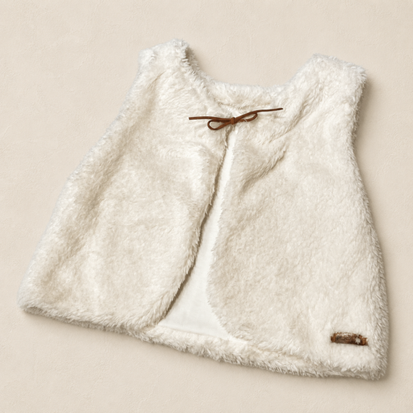 Chaleco de piel blanco