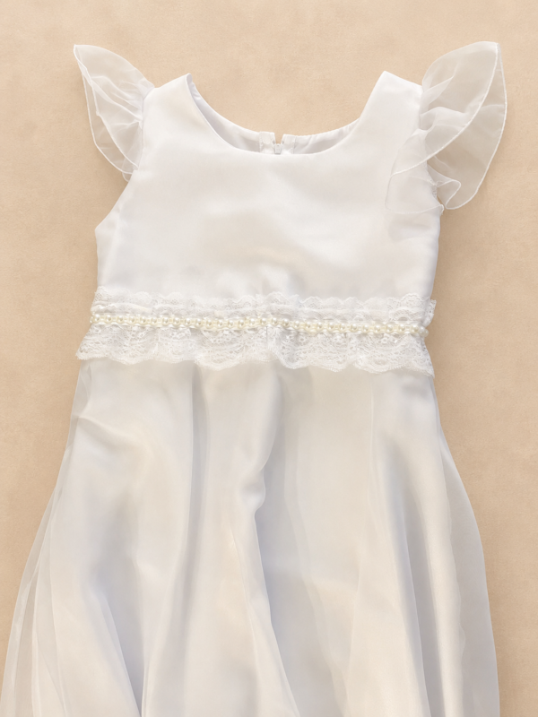 Vestido lazo con encaje.