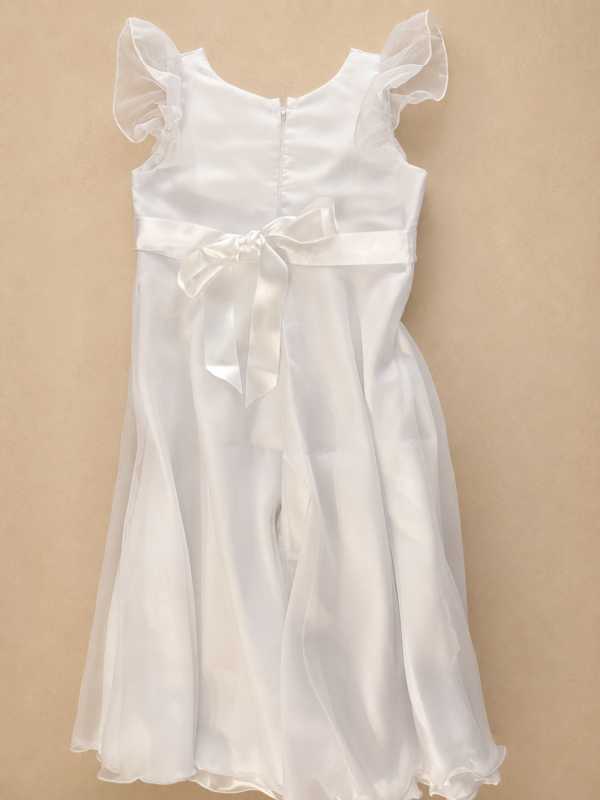 Vestido lazo con encaje.