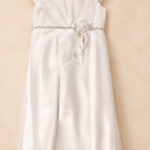 Vestido arreglo plateado.