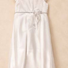 Vestido arreglo plateado.