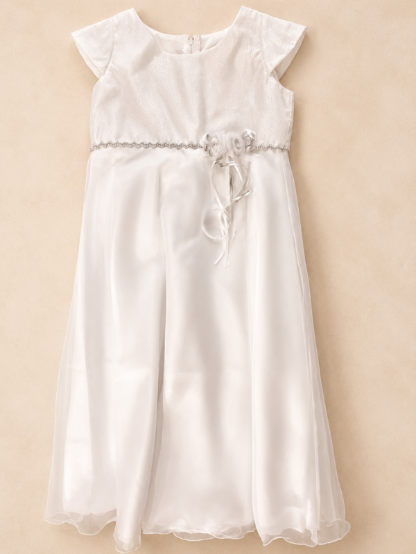 Vestido arreglo plateado.