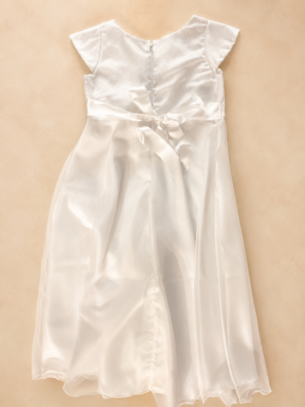 Vestido arreglo plateado.