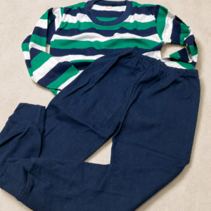 Pijama azul rayado