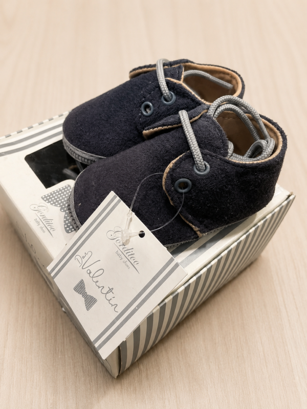 azules Zapatito de microfibra
