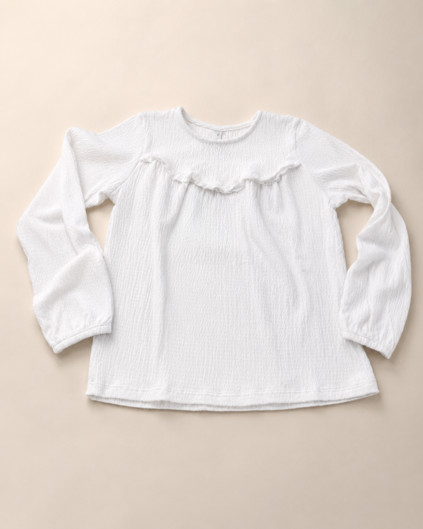 bambu blanco Remera Bambú - manga larga.