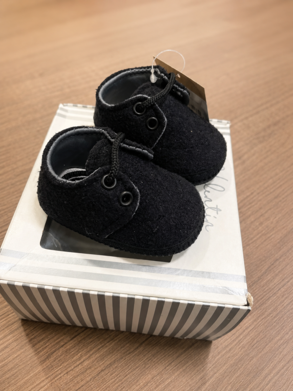negros Zapatito de microfibra
