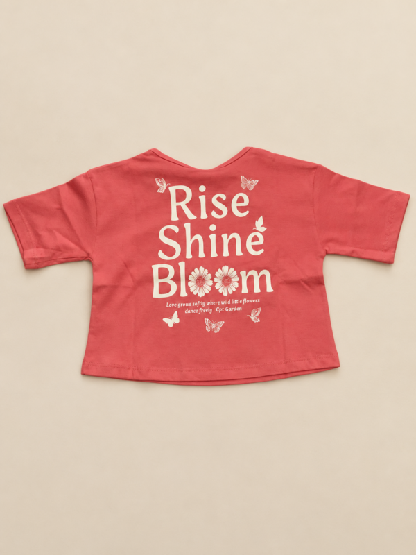Remera coral “Rise Shine Bloom” Remera bloomy