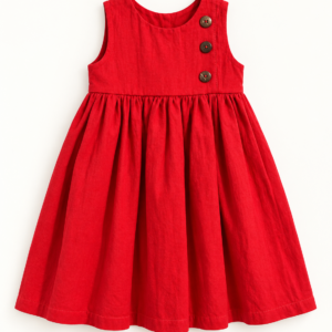 Vestido tusor con botones